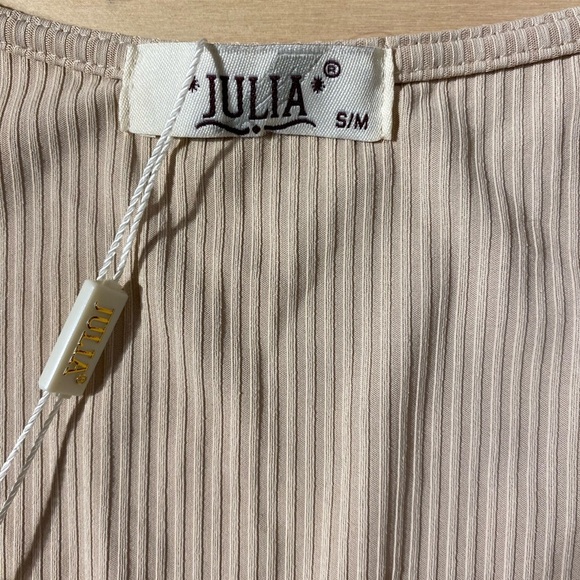 Julia Elegant Beige Button-Down Dress Small/ Medium (GA) - Picture 7 of 11